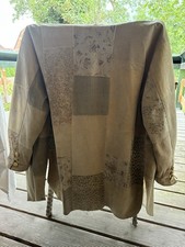 Lederjacke Übergangsjacke Bunt Patchwork Look Braun Gold