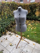 VINTAGE Verstellbare Schneiderpuppe auf Holz-Stativ 