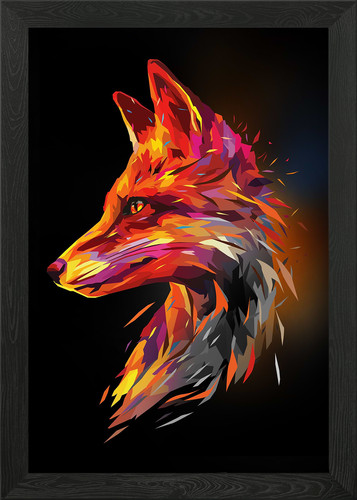Abstrakter fuchs gerahmtes - abstrakter,