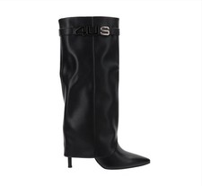 4US Frauen Stiefel Hoch Mit