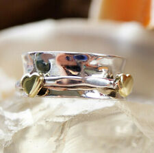 Drehring Silber 54 55 56 57 Ring Hammerschlag Schlicht Messing Herz