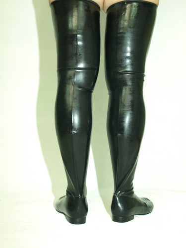 Latex stiefel overkne - latex,