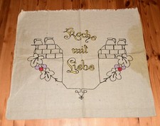 Antikes Ziertuch Stickerei