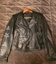 Nappa Leder Bikerjacke Schwarz