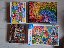 4x farbenfrohe Puzzle 1000