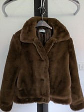 Kunstpelz Jacke, kastanienbraun, Gr. S - nie getragen - MANGO