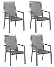 Stapelsessel Star,4 Stück,Alu