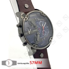 Neu Diesel DZ7314 Mr Daddy Braun Leder Chronograph Zifferblatt Herrenuhr