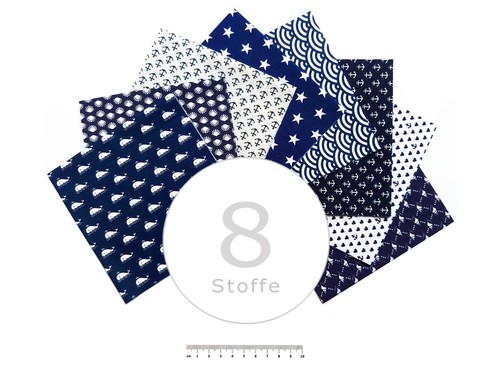 Stoffpaket stoffe maritim - stoffe,