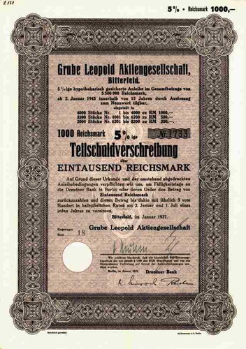 Grube leopold 1937 bitterfeld - grube,