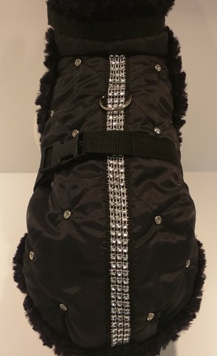 Wintermantel stepp schwarz - wintermantel,