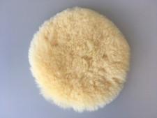 Polierpad 150 mm echtes Lammfell mit Klett Polierfell