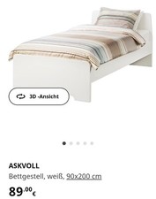 einzelbett 90 x 200 in weiß von IKEA
