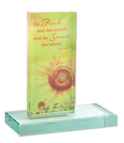 Glasstele sommer des lebens - lebens, |