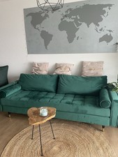 Stilvolle grüne Samtcouch zu verkaufen - Selbstabholer - 300€