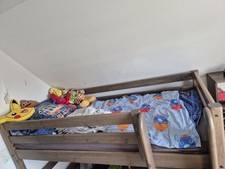 Flexa Classic mittelhohes Bett Kiefer Braun 107130 90x200cm 