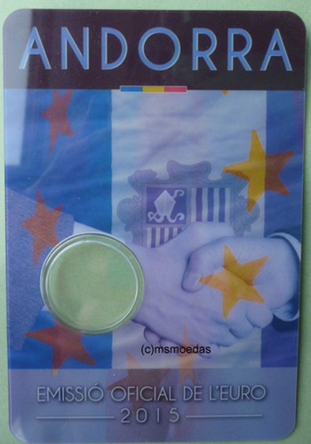 Andorra euro münzkarte 2015 - 2,