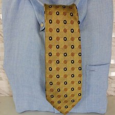 Neck Tie Mens Gold Silk