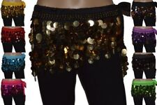 Bauchtanz Münzgürtel Hüfttuch Holopailletten Karneval Tanztuch Chiffon-Hüfttuch 