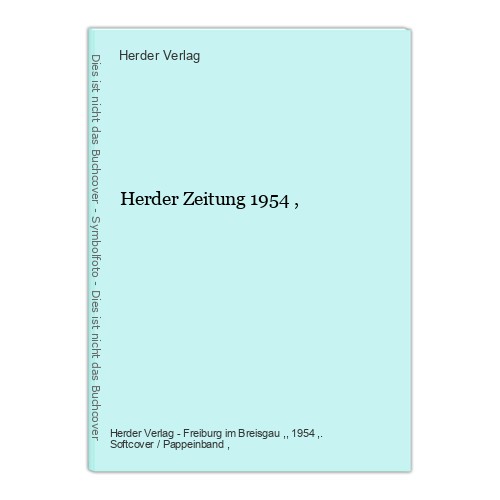 Herder zeitung 1954 - herder,