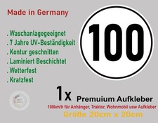 Aufkleber 100 km/h für Auto