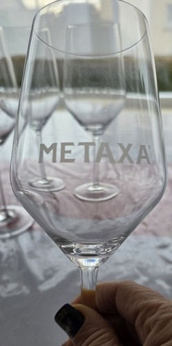 Metaxa stielgläser mit logo - metaxa,