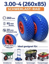 2x PU Rad 260mm Sackkarrenrad