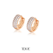 750 Gelbgold Ohrringe weiße