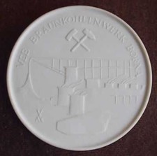 Porzellan Medaille Meißen VEB