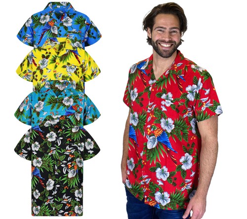 Funky hawaiihemd cherry parrot - cherry,