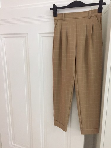 Feine hose beige kariert damen - beige,