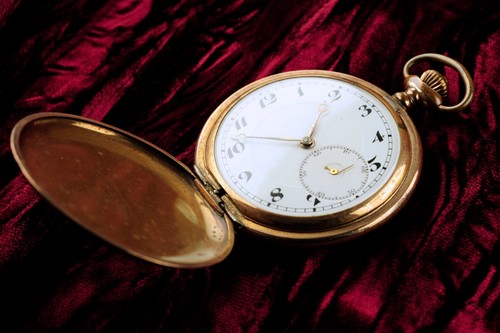 Alte vergoldete taschenuhr - alte,