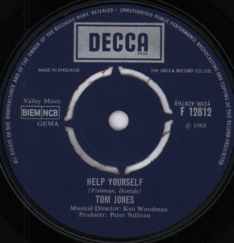 Tom jones help - tom, 7"