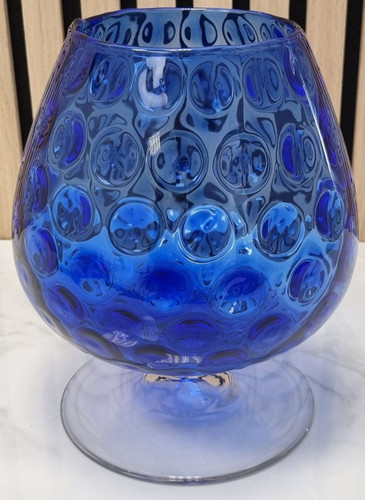 Vintage glasvase blau - vintage,