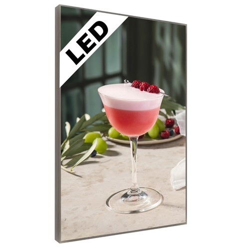 Led wandbild raspberry - wandbild,