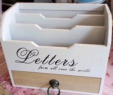 Briefbox Letters Kasten Brief Box MDF Ablage Organizer Landhaus shabby brocante