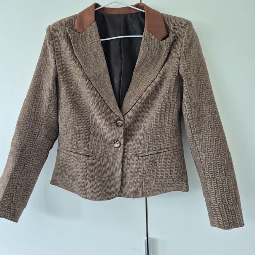 Dirndljacke tweed blazer - blazer, braun