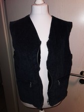 Herren Cordweste mit Futter, Winter, Arbeitsweste, Rauch- Blau, Gr. L, Gebraucht