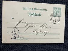 Württemberg P37 Ganzsache