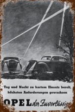 Blechschild OPEL 30 x 20 cm