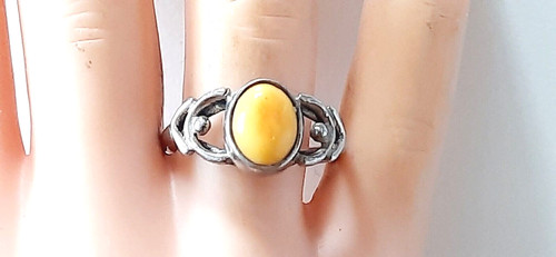 Silber ring bernstein - ring, °