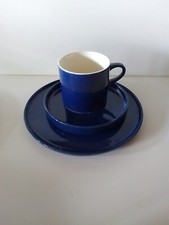 Melitta Stockholm Kaffeegedeck, Teller, Tasse Unterteller, Blau , Retro 