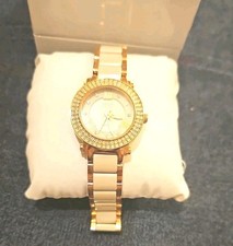 Alexander Milton Keramik Armbanduhr Originalverpackung Weiß Kristalle ungetragen