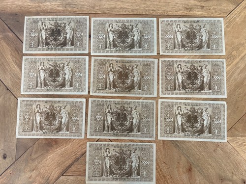 Reichsbanknoten 1 000 - 10, 1.000