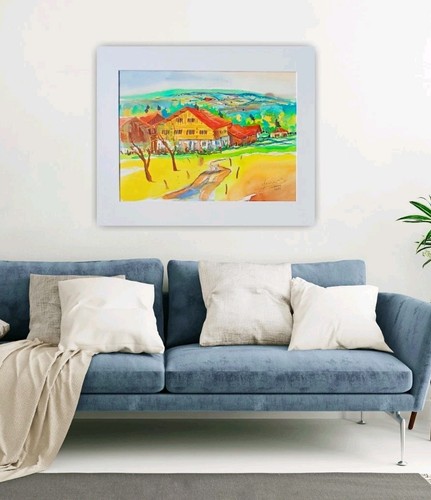 Original aquarell haidberg - aquarell,