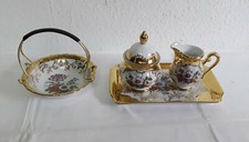 Kleiber Porzellan 22 Karat Goldauflage Kännchen Zuckerdose Tablett Schale Gold 