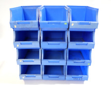 12 Stück MAXI Lagerbox | Kunststoff Stapelbox blau | L 234 x B 150 x H 122 mm