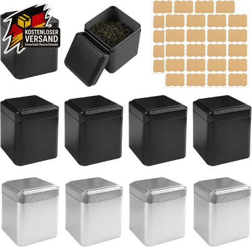 Klassische eckige teedose set - klassische,