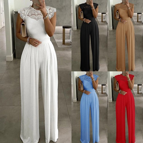 Damen spitze overall jumpsuit - spitze,