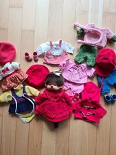 Monchhichi Sekiguchi 1974 20 cm Original Vintage Mädchen mit Kleider und Schuhe 